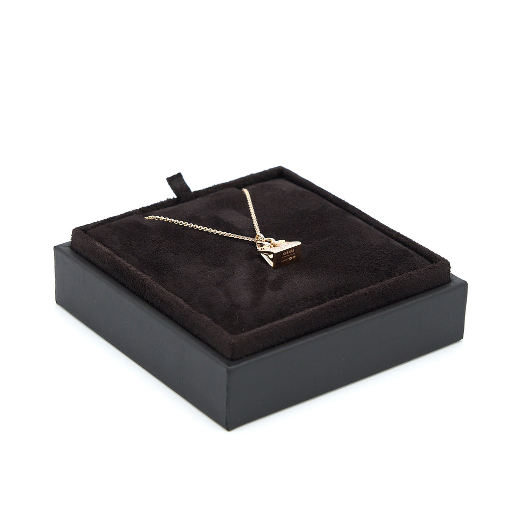 HERMES AMULETTES BIRKIN PENDANT ROSE GOLD WITH DIAMONDS