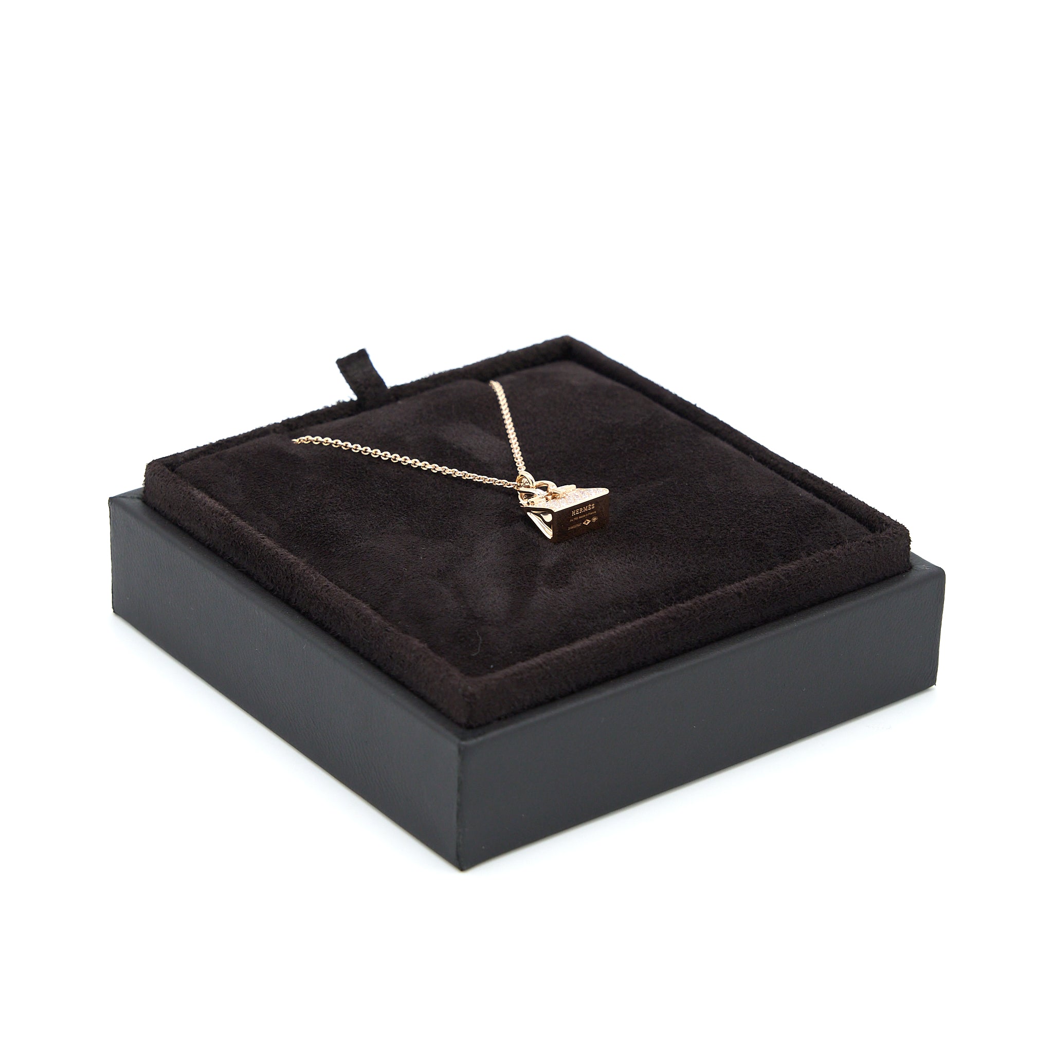 HERMES AMULETTES BIRKIN PENDANT ROSE GOLD WITH DIAMONDS