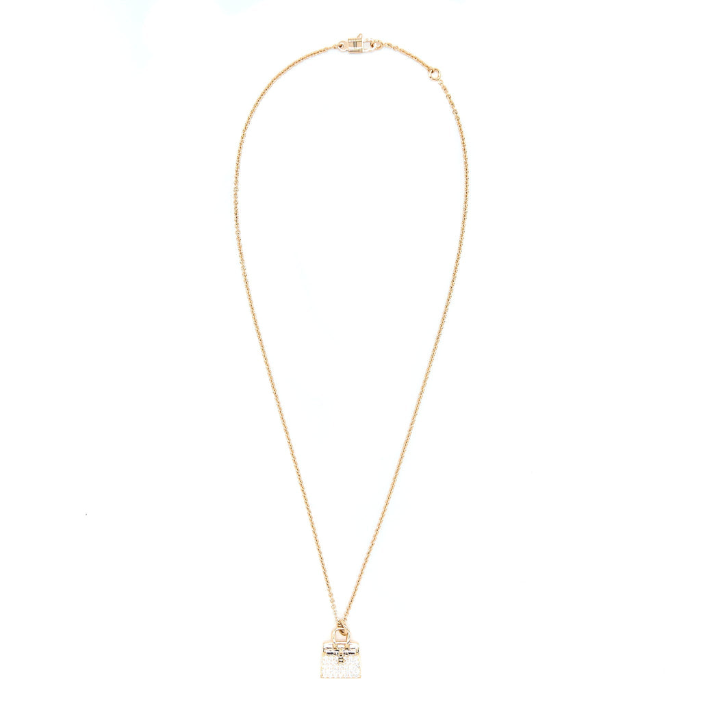 HERMES AMULETTES BIRKIN PENDANT ROSE GOLD WITH DIAMONDS