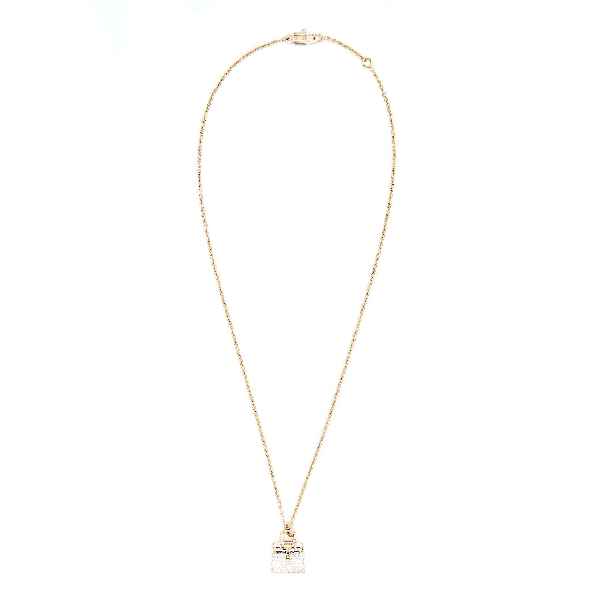HERMES AMULETTES BIRKIN PENDANT ROSE GOLD WITH DIAMONDS