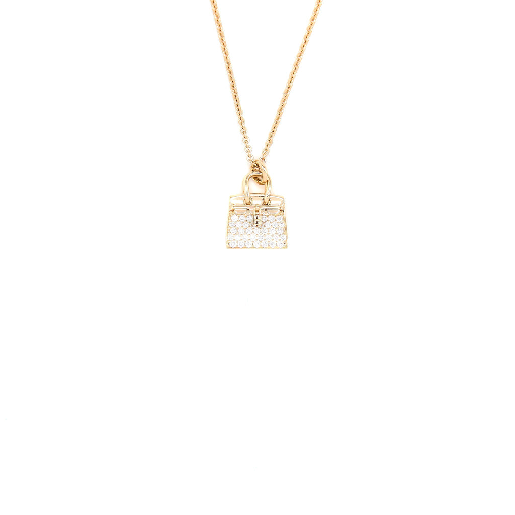 HERMES AMULETTES BIRKIN PENDANT ROSE GOLD WITH DIAMONDS