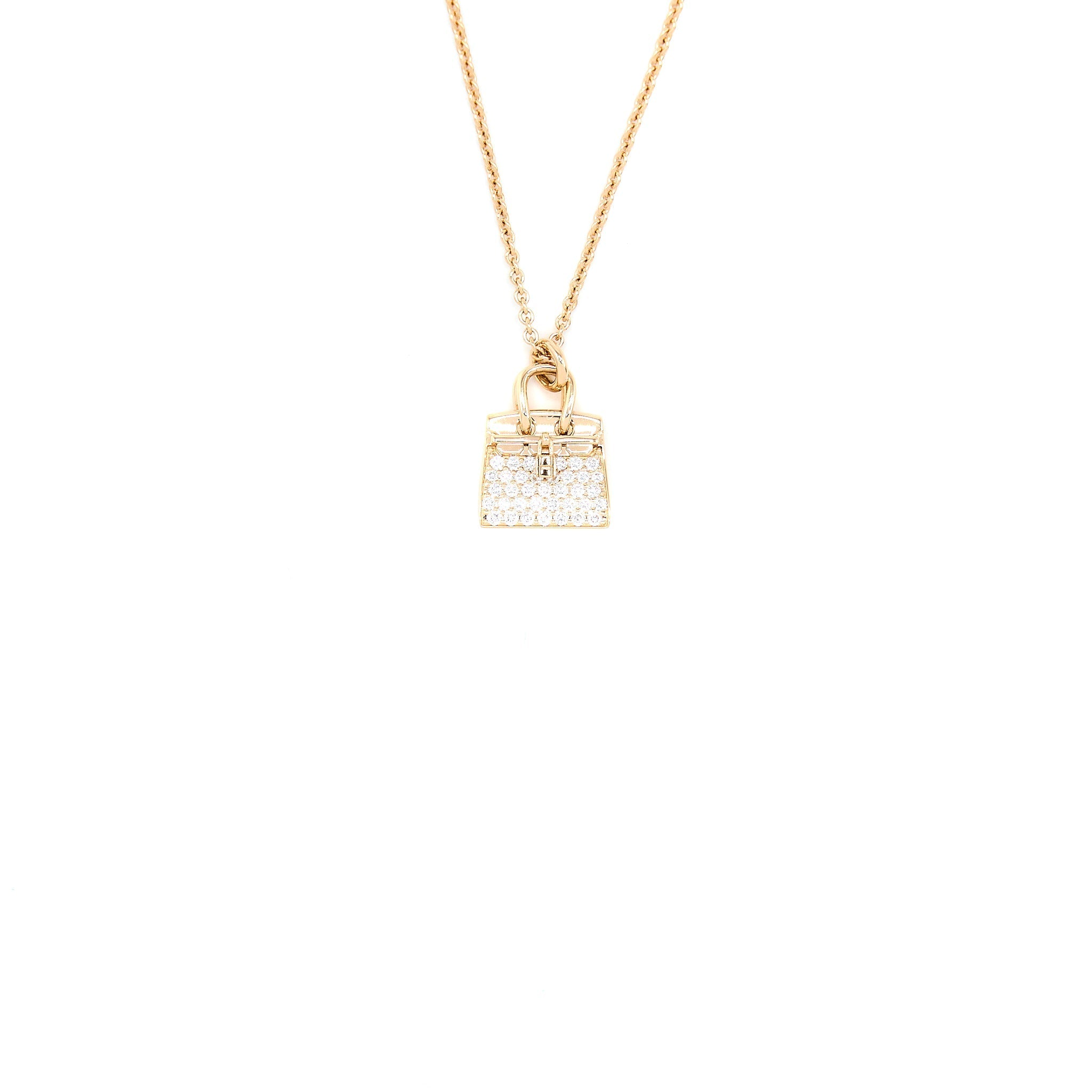 HERMES AMULETTES BIRKIN PENDANT ROSE GOLD WITH DIAMONDS