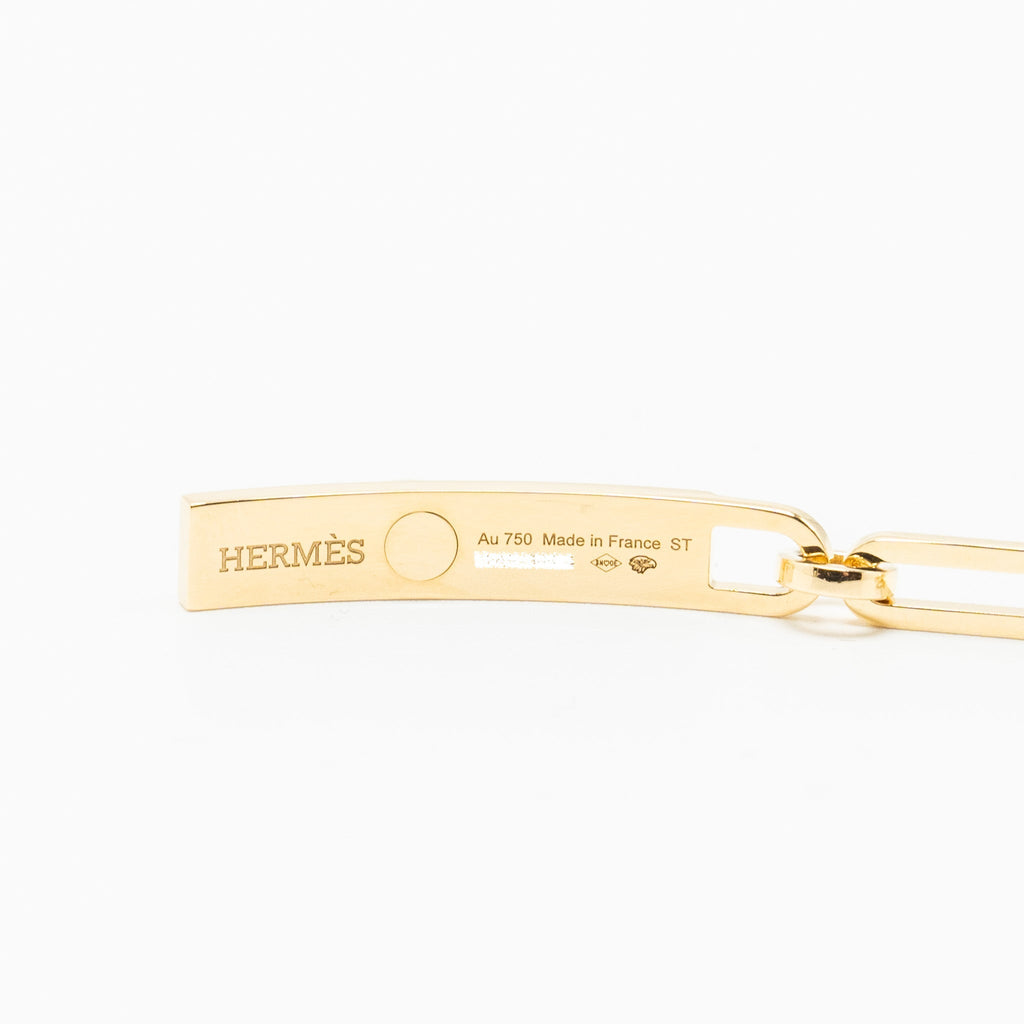 HERMES KELLY CHAINE BRACELET YELLOW GOLD/DIAMONDS