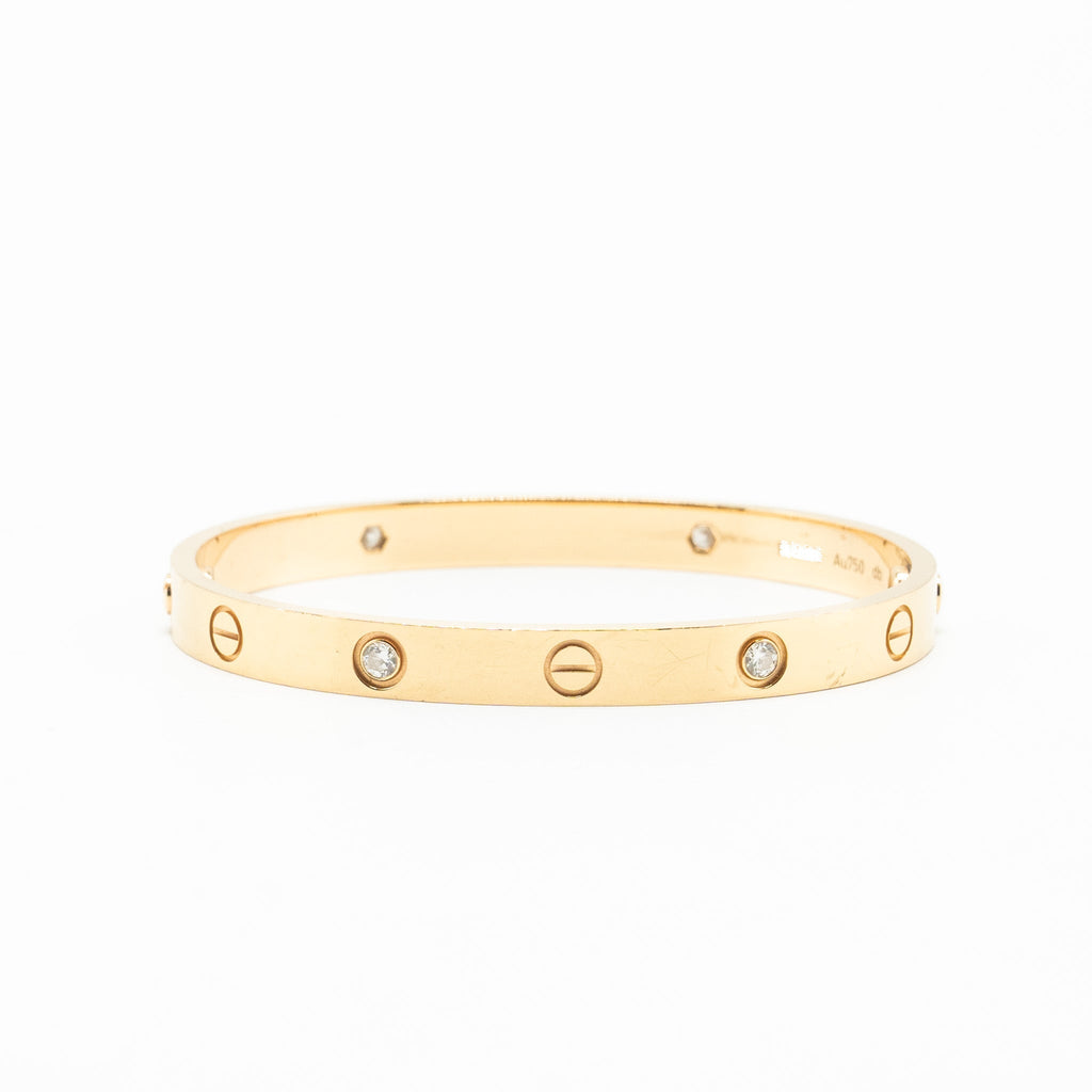 CARTIER LOVE BRACELET ROSE GOLD / 4 DIAMONDS