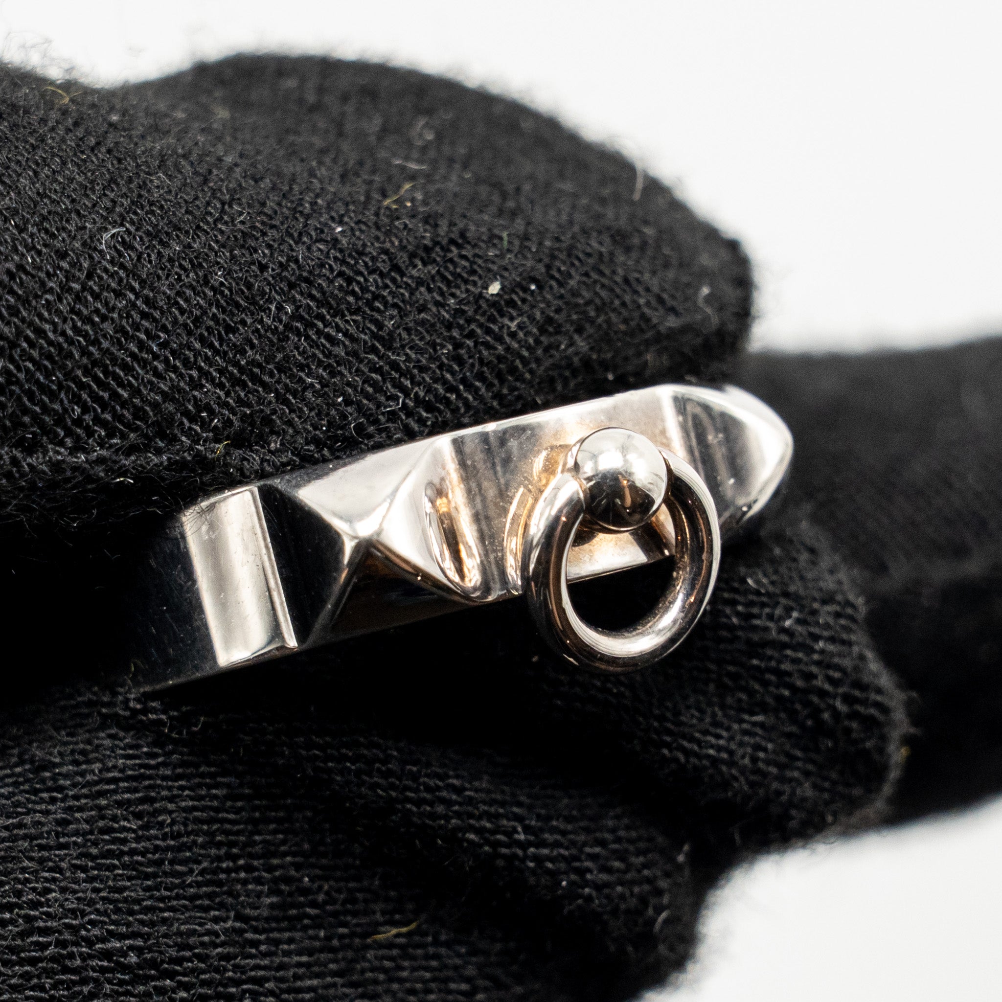 HERMES COLLIER DE CHIEN RING STERLING SILVER
