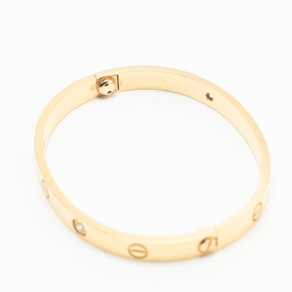 CARTIER LOVE BRACELET ROSE GOLD / 4 DIAMONDS