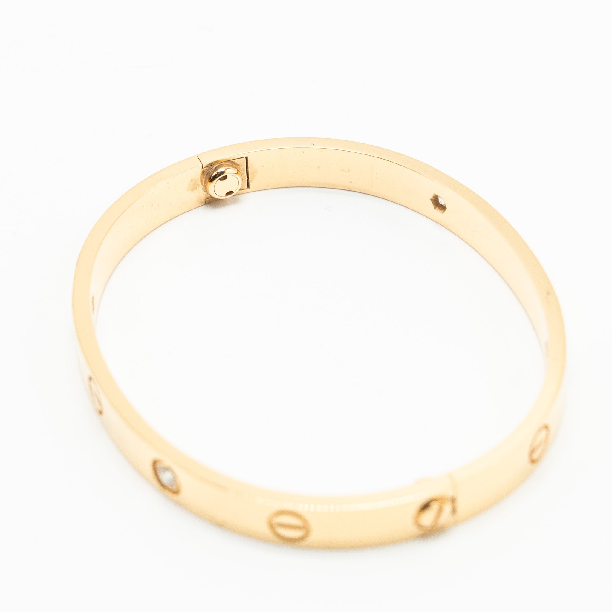 CARTIER LOVE BRACELET ROSE GOLD / 4 DIAMONDS