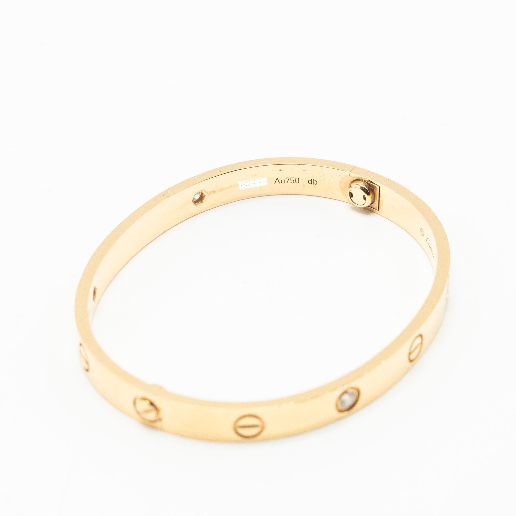 CARTIER LOVE BRACELET ROSE GOLD / 4 DIAMONDS