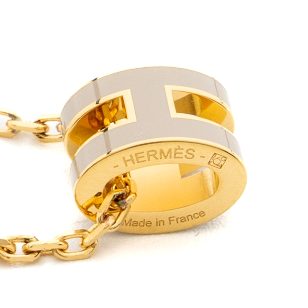HERMES MINI POP H PENDANT MARRON GLACE GHW