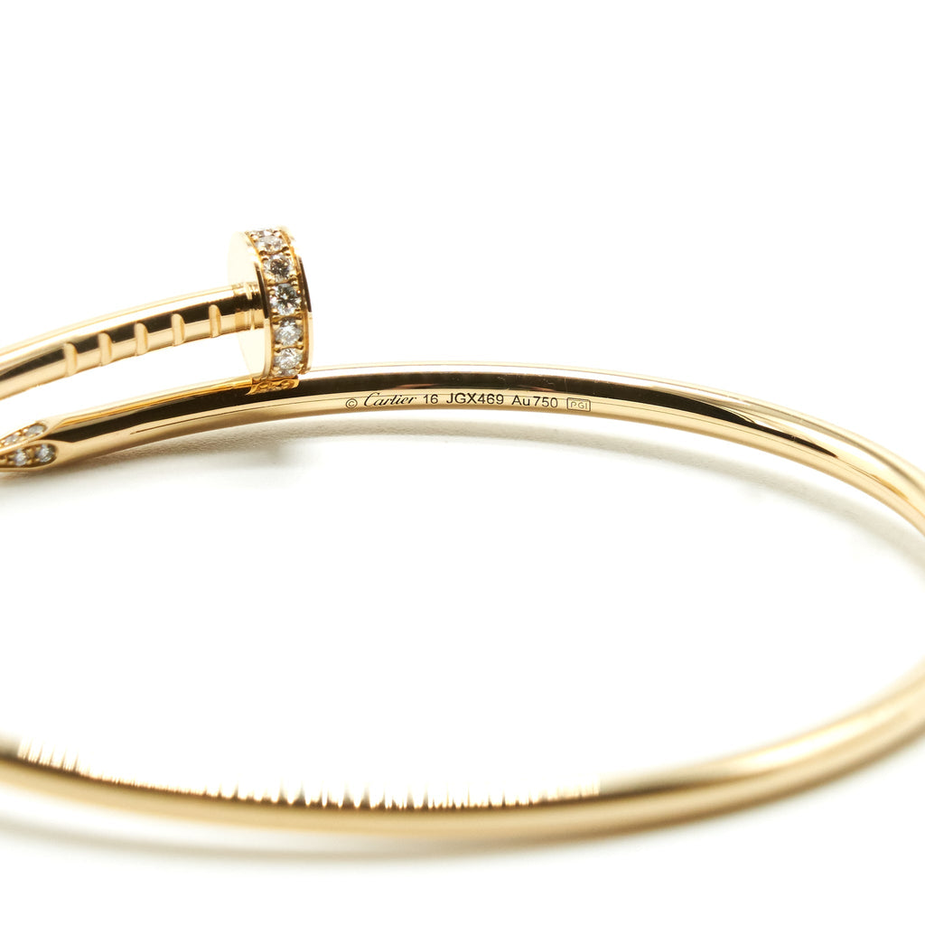 CARTIER JUSTE UN CLOU BRACELET SM YELLOW GOLD WITH DIAMONDS