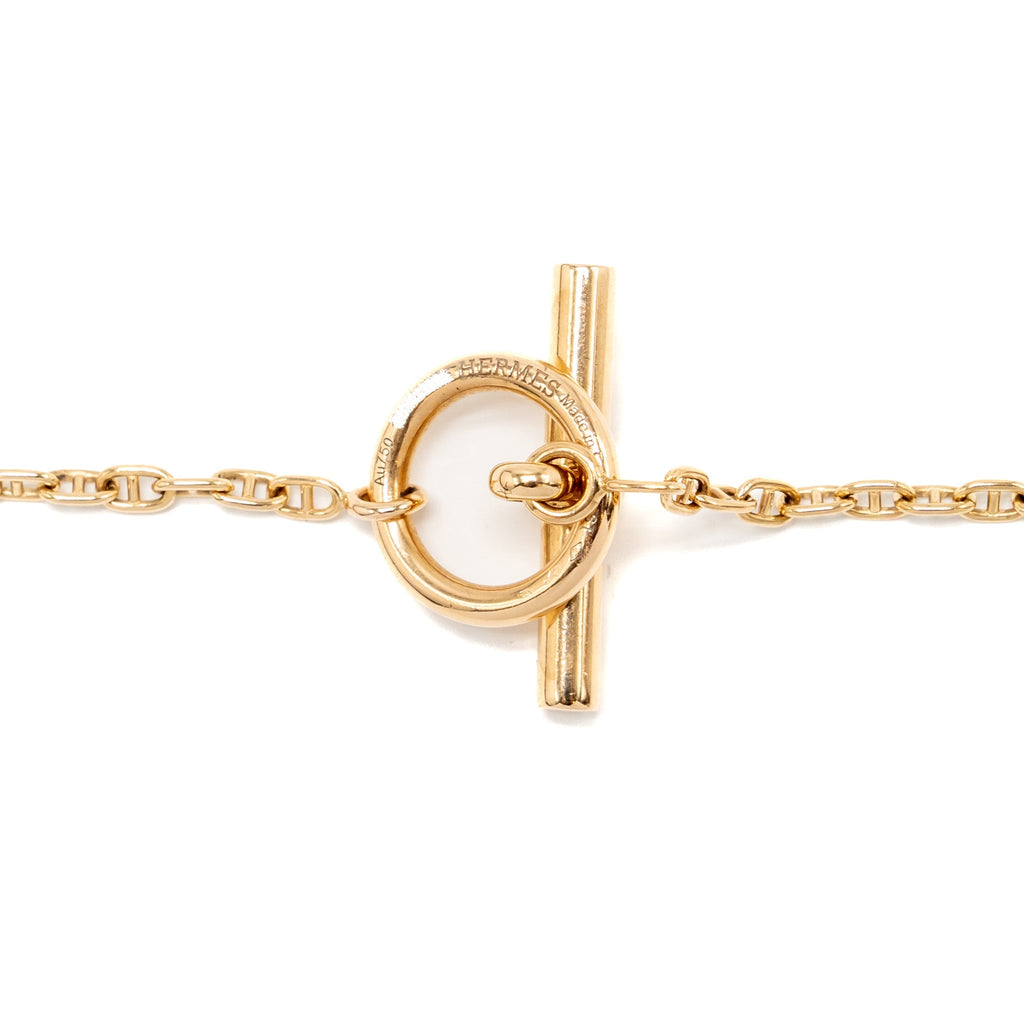 HERMES FARANDOLE LONG NECKLACE ROSE GOLD