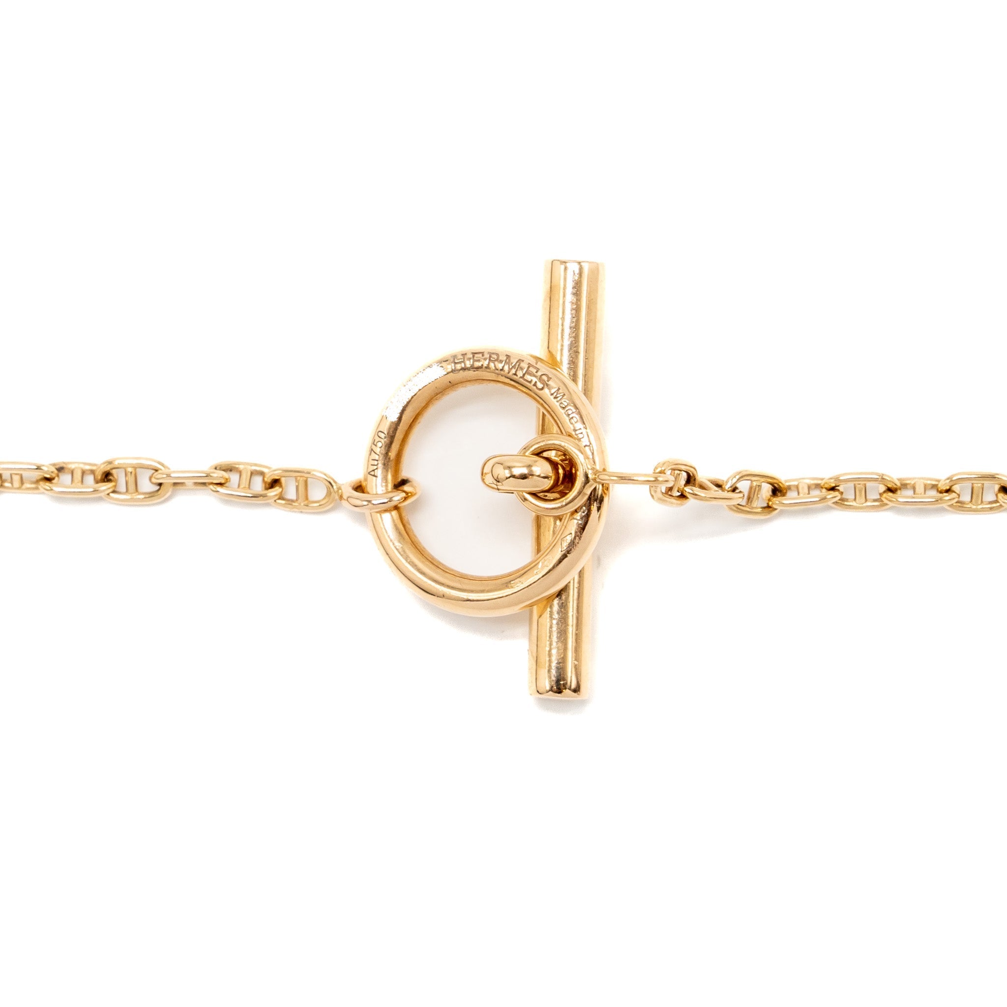 HERMES FARANDOLE LONG NECKLACE ROSE GOLD