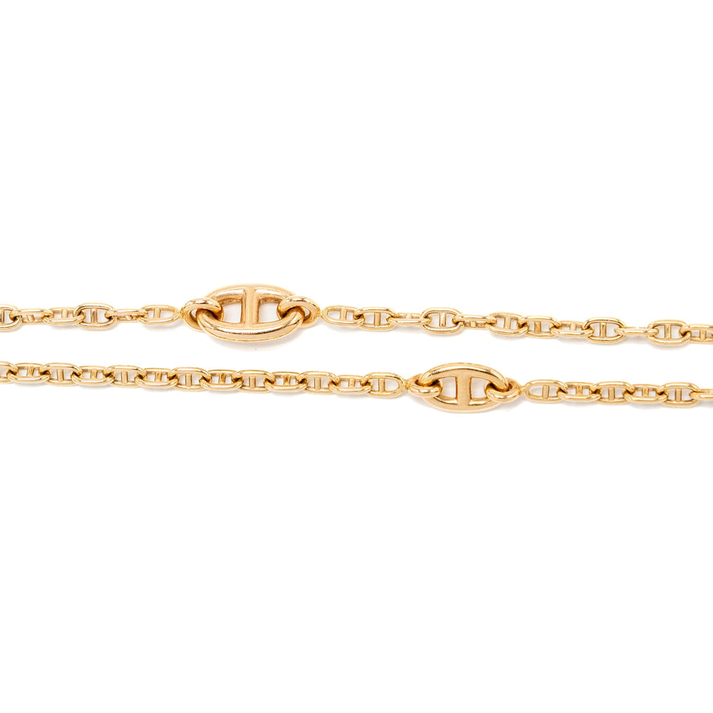 HERMES FARANDOLE LONG NECKLACE ROSE GOLD