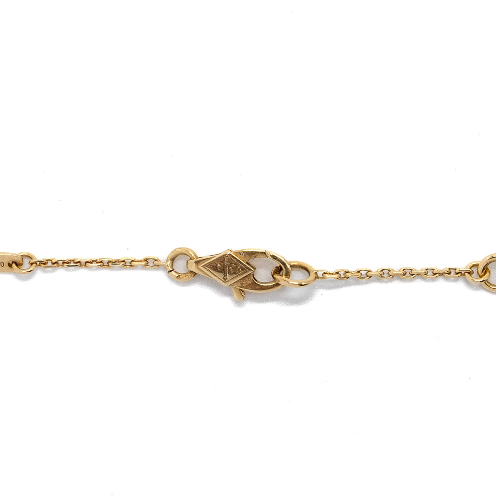 VAN CLEEF & ARPELS SWEET ALHAMBRA PENDANT WHITE MOTHER OF PEARL 18K YELLOW GOLD
