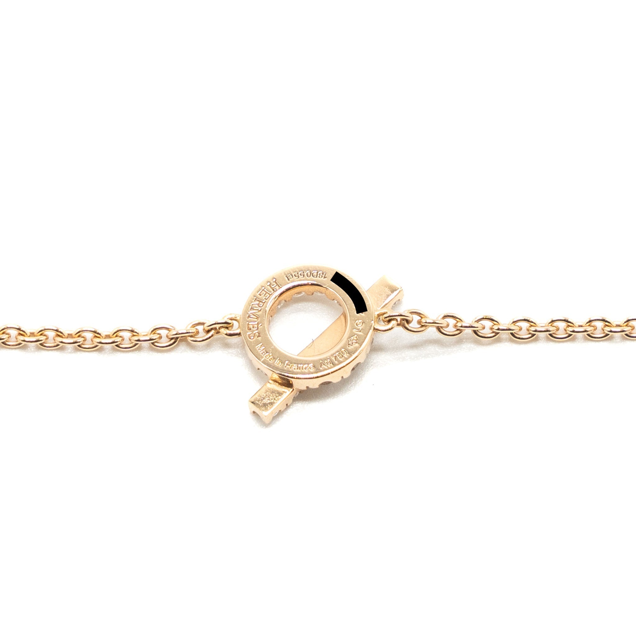 HERMES FINESSE BRACELET ROSE GOLD WITH DIAMONDS