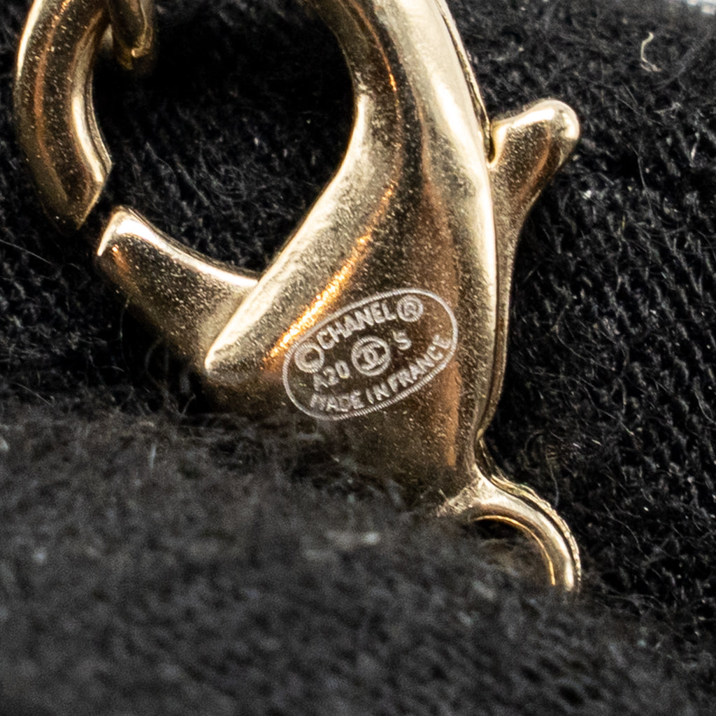 CHANEL BOW NECKLACE/CHOCKER PEARL/CRYSTAL LIGHT GOLD TONE