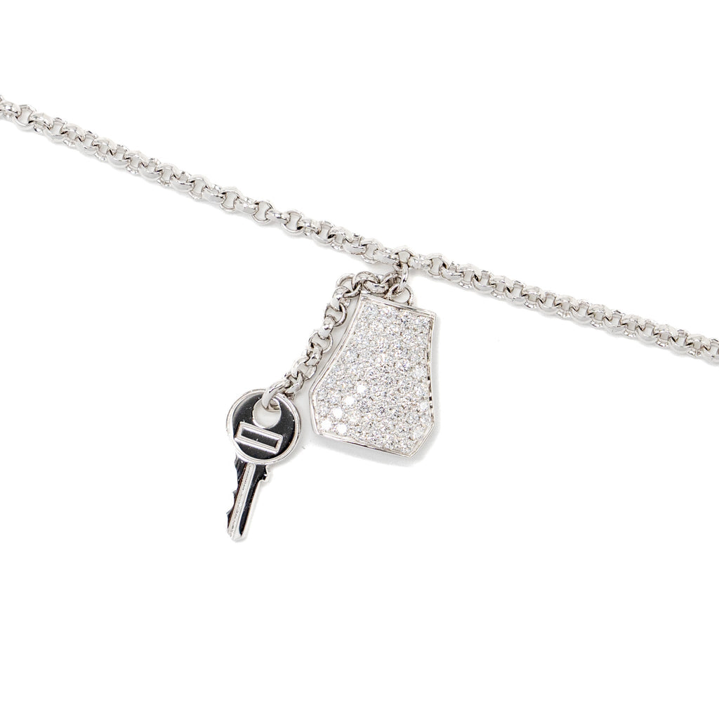 HERMES KELLY CLOCHETTE BRACELET WHITE GOLD / DIAMONDS