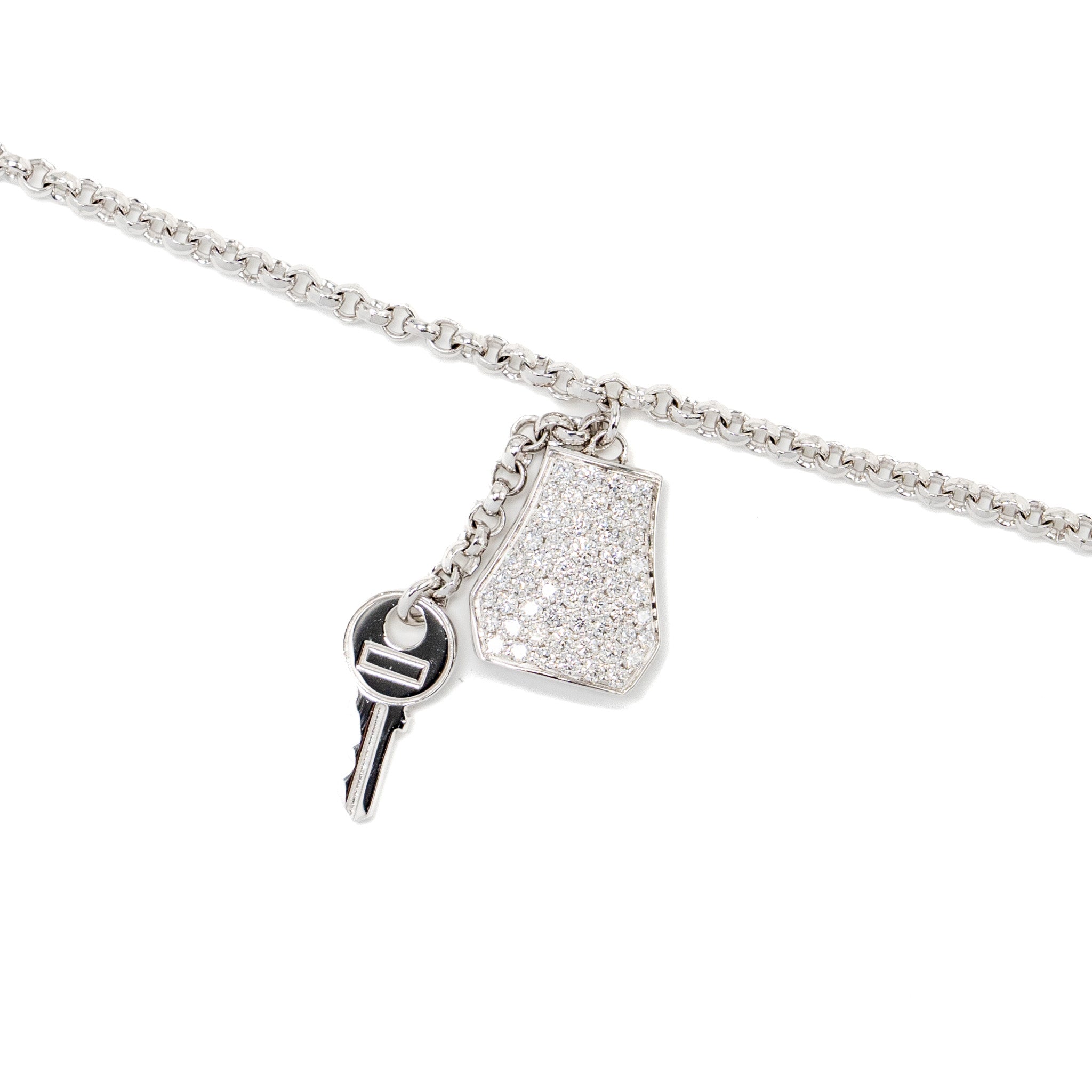 HERMES KELLY CLOCHETTE BRACELET WHITE GOLD / DIAMONDS