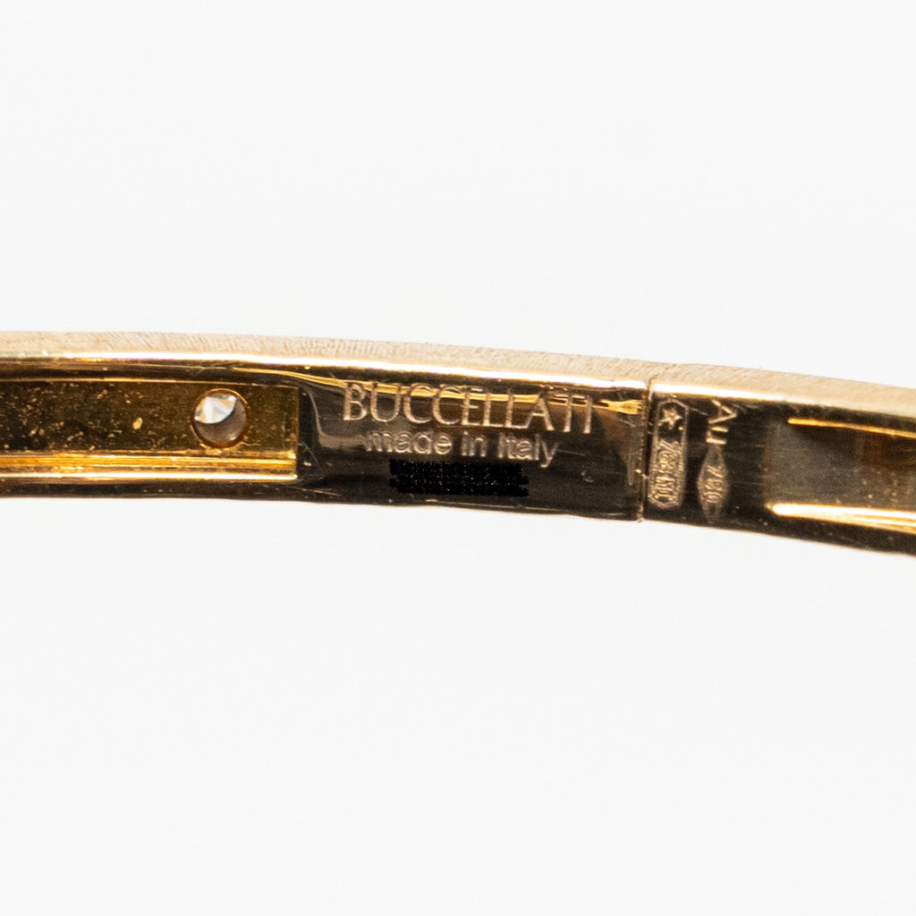 BUCCELLATI MACRI CLASSICA BANDED BRACELET YELLOW AND WHITE GOLD/DIAMONDS
