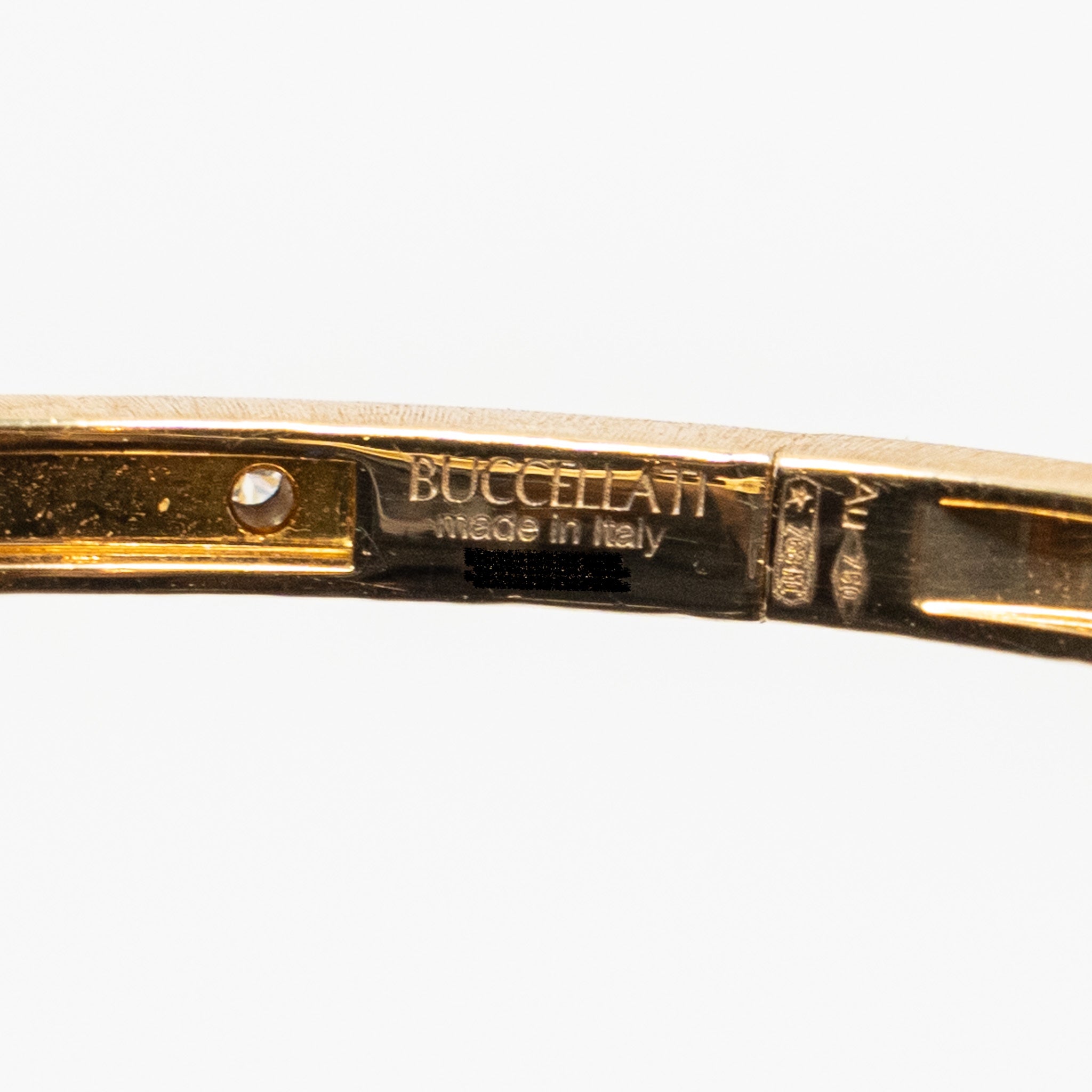 BUCCELLATI MACRI CLASSICA BANDED BRACELET YELLOW AND WHITE GOLD/DIAMONDS