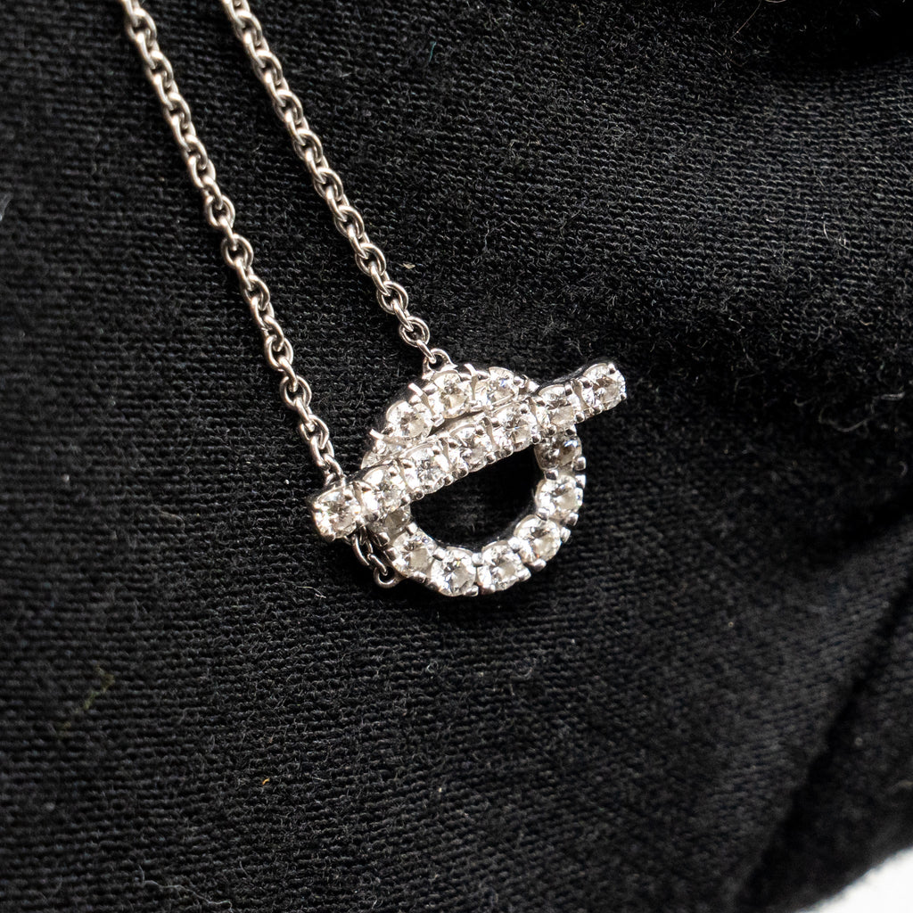 HERMES FINESSE PENDANT WHITE GOLD WITH DIAMONDS