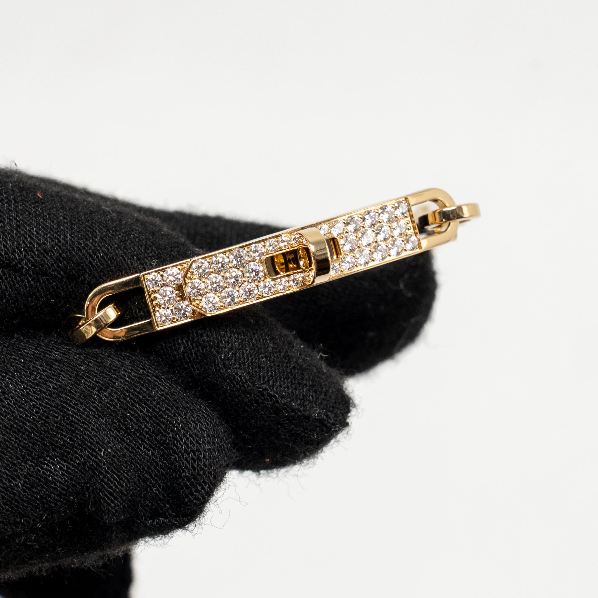 HERMES KELLY CHAINE BRACELET YELLOW GOLD, DIAMONDS