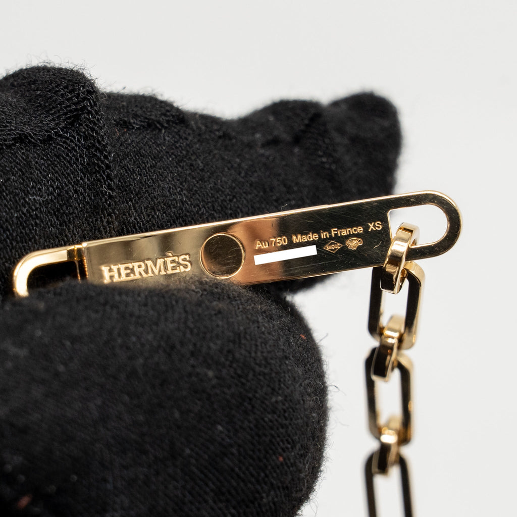 HERMES KELLY CHAINE BRACELET YELLOW GOLD, DIAMONDS
