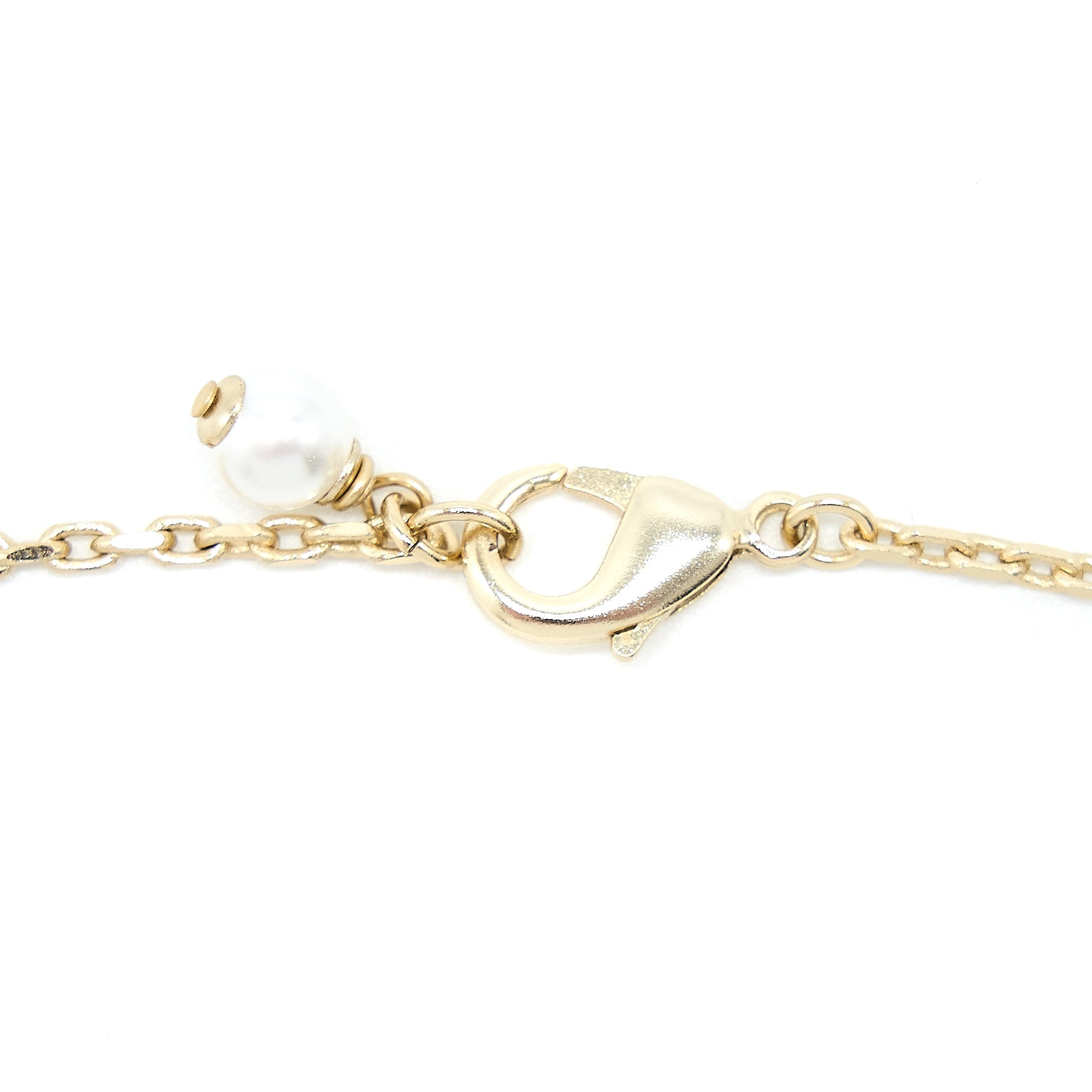 CHANEL NO.5/CC LOGO/STAR NECKLACE LIGHT GOLD TONE