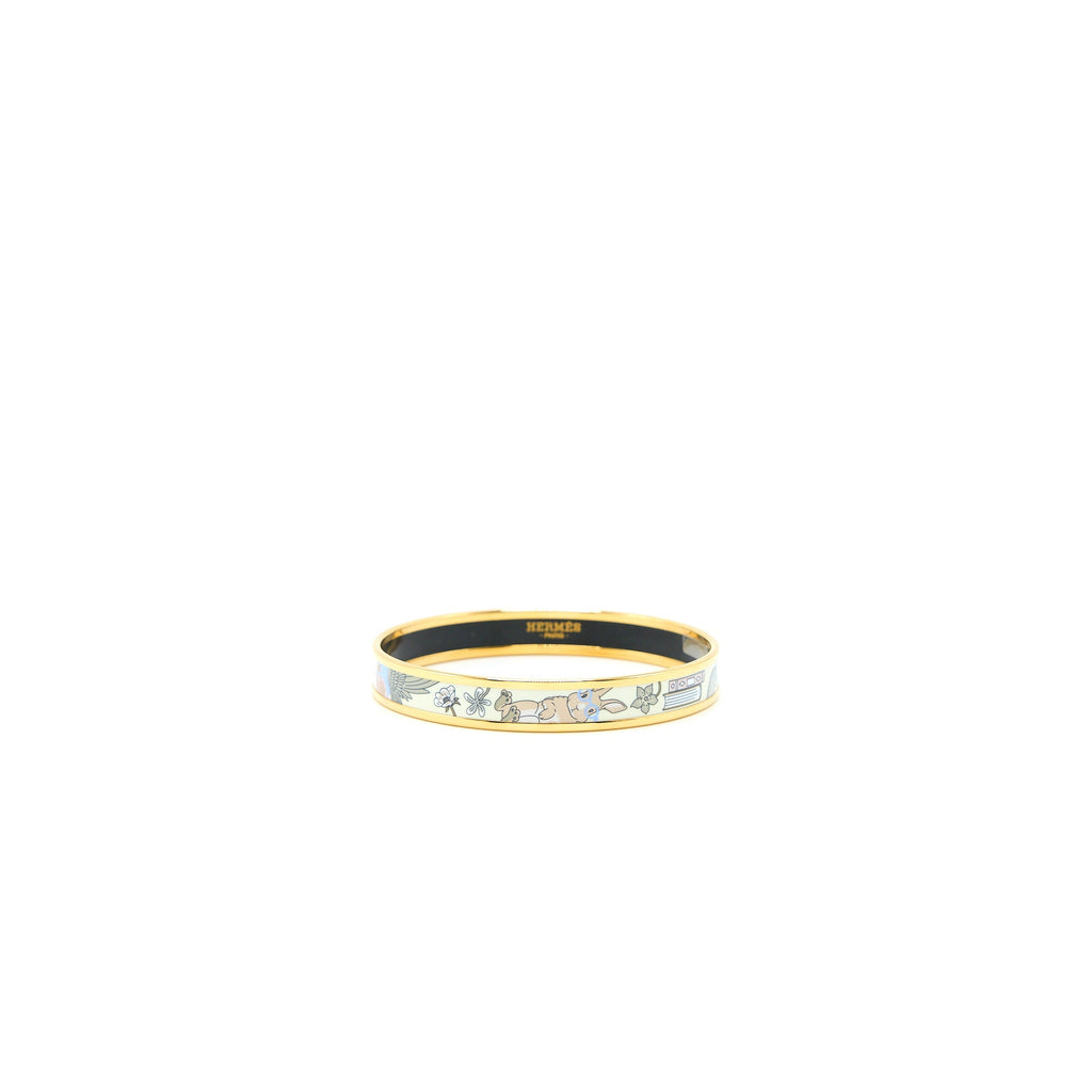 HERMES TEA FOR TWO BANGLE MULTICOLOUR GHW