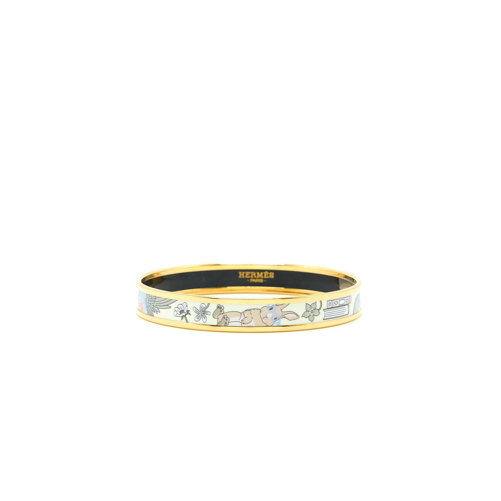 HERMES TEA FOR TWO BANGLE MULTICOLOUR GHW