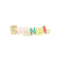 CHANEL LETTER BROOCH CRYSTAL/PEARL MULTICOLOUR LIGHT GOLD TONE