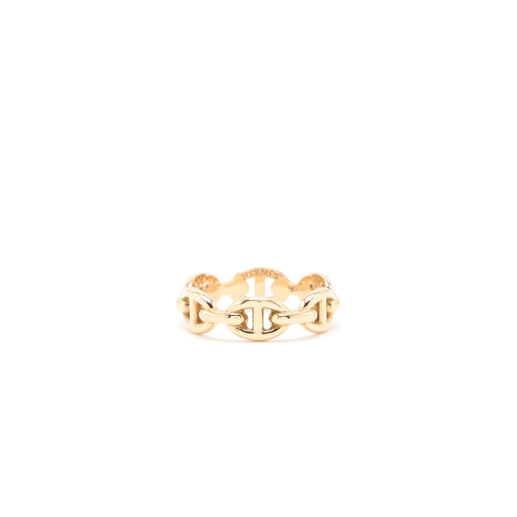 HERMES CHAINE D'ANCRE ENCHAINEE RING ROSE GOLD
