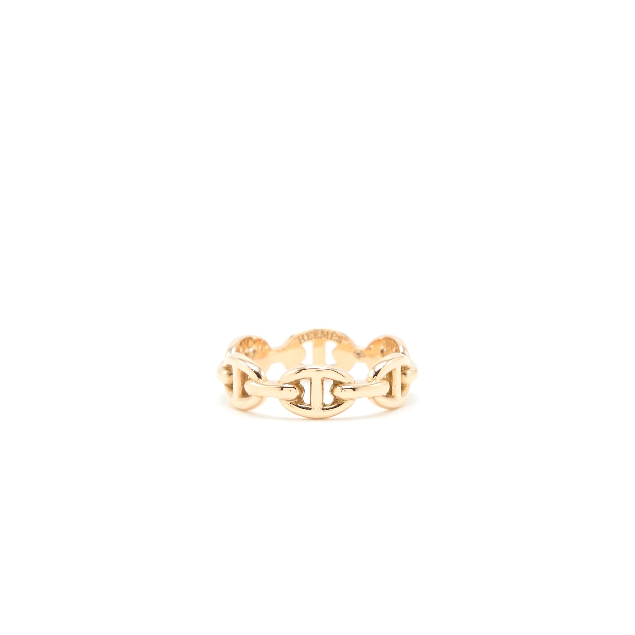 HERMES CHAINE D'ANCRE ENCHAINEE RING ROSE GOLD