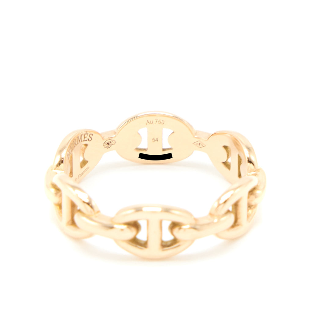 HERMES CHAINE D'ANCRE ENCHAINEE RING ROSE GOLD