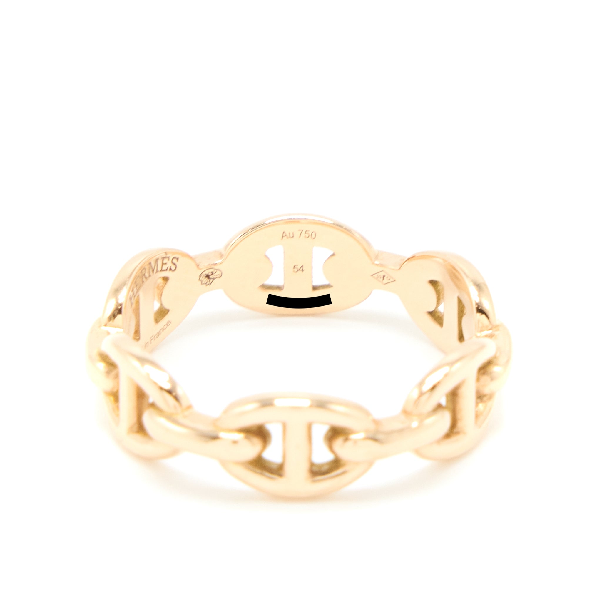 HERMES CHAINE D'ANCRE ENCHAINEE RING ROSE GOLD