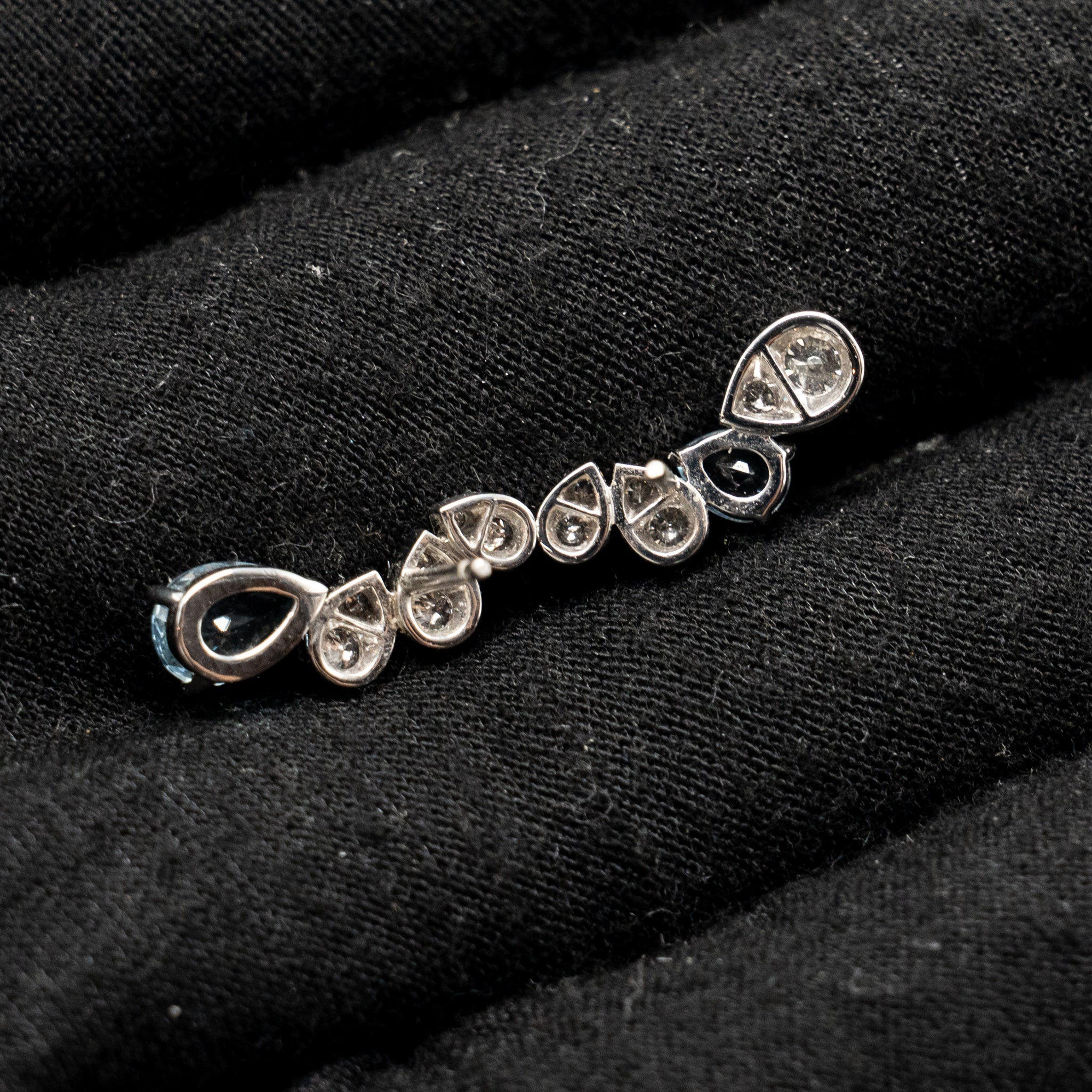 CHAUMET JOSEPHINE RONDE D’AIGRETTES EARRINGS AQUAMARINE/DIAMOND WHITE GOLD