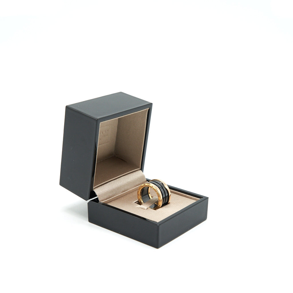 BVLGARI B.ZERO RING CERAMIC WITH ROSE GOLD