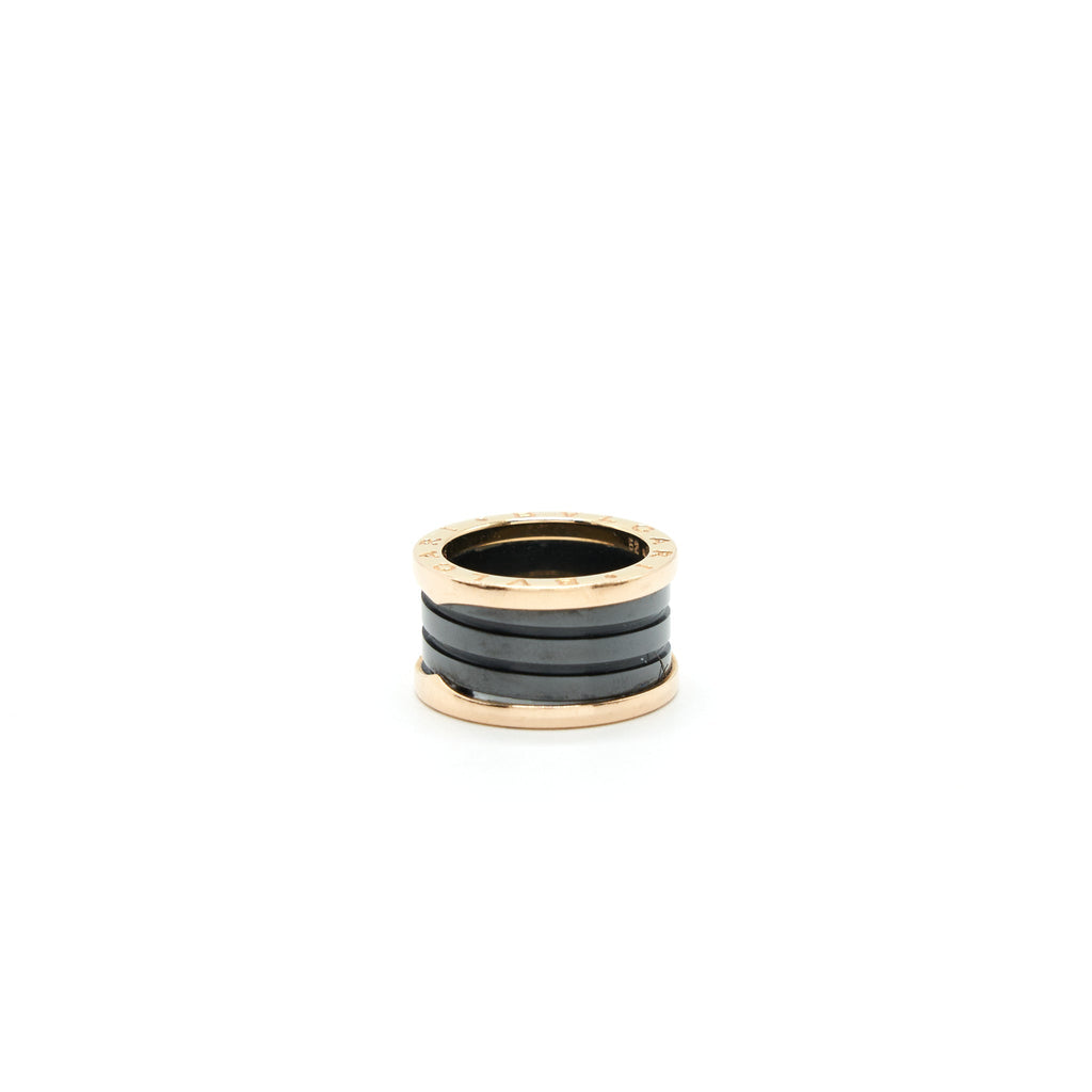BVLGARI B.ZERO RING CERAMIC WITH ROSE GOLD