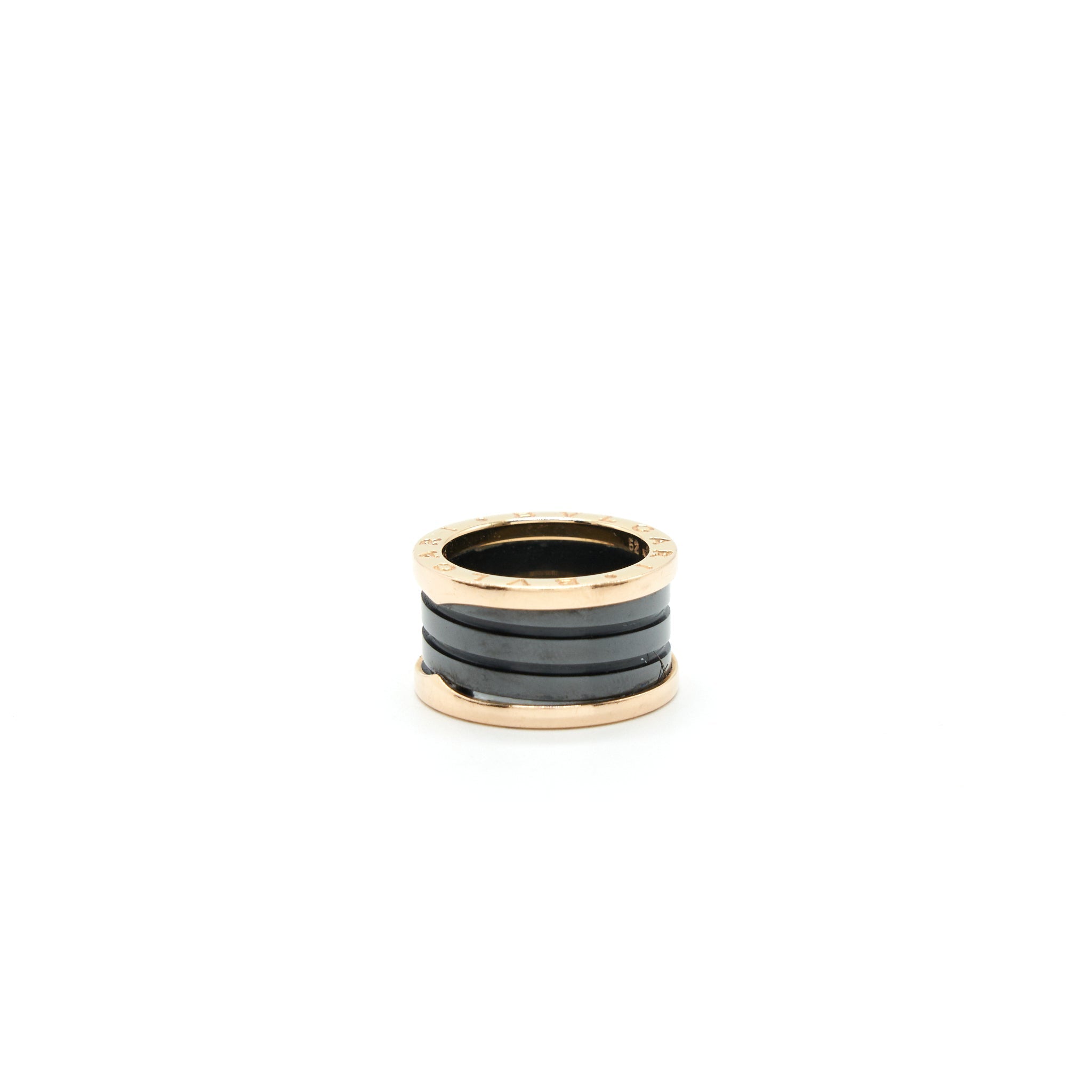 BVLGARI B.ZERO RING CERAMIC WITH ROSE GOLD