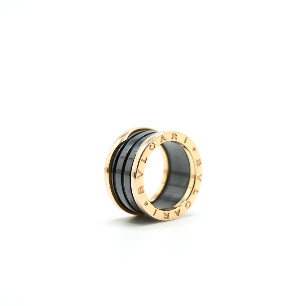 BVLGARI B.ZERO RING CERAMIC WITH ROSE GOLD
