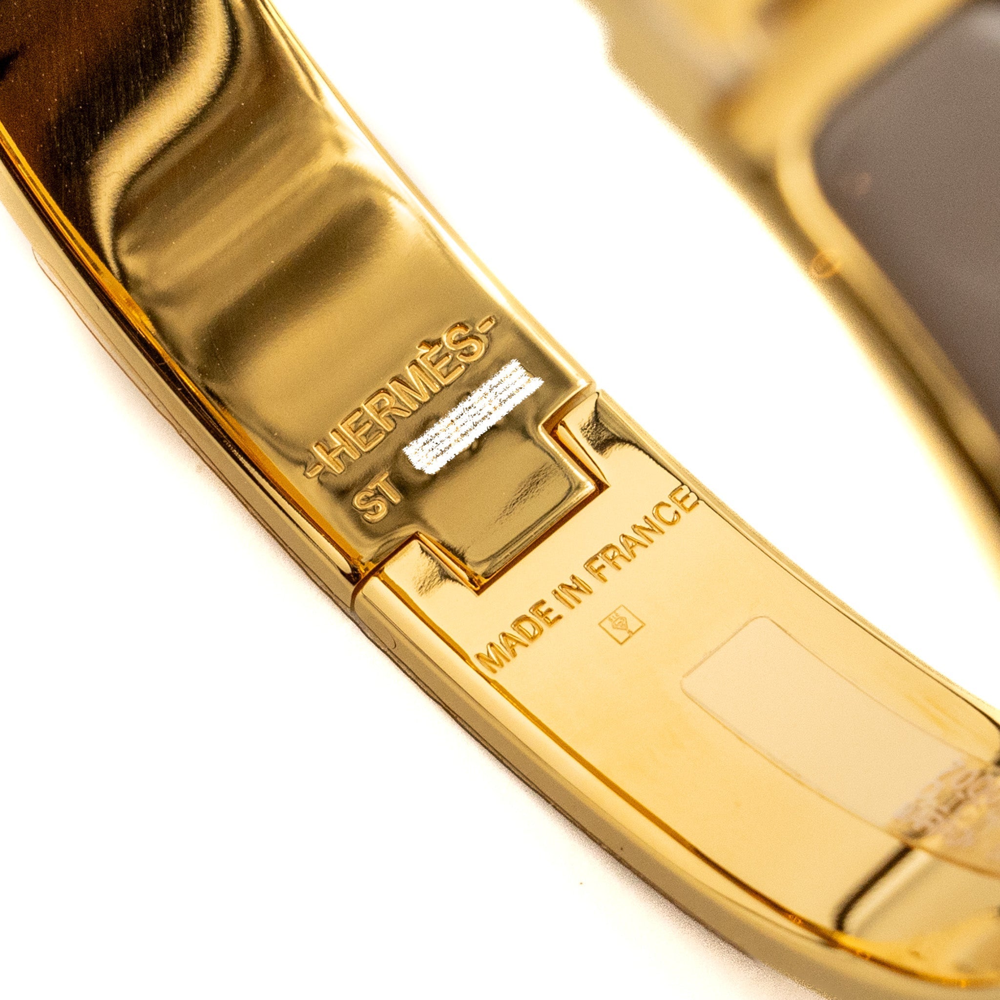 HERMES CLIC H BRACELET MARRON GLACE GHW