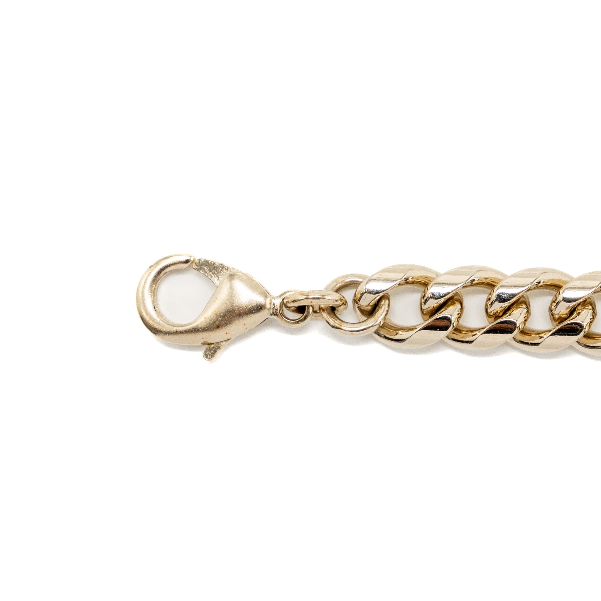 CHANEL NO.5 PERFUME BOTTLE BRACELET CRYSTAL/PEARL LIGHT GOLD TONE