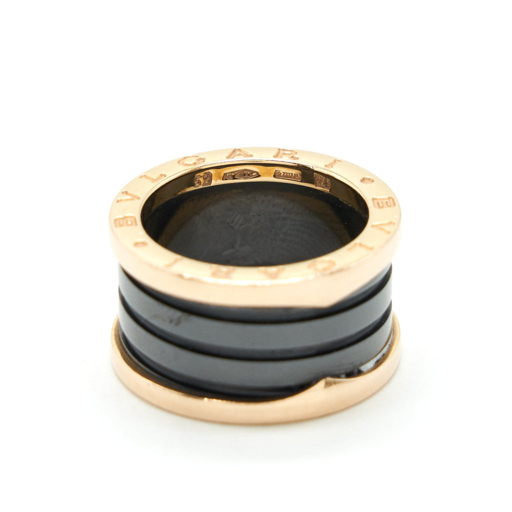 BVLGARI B.ZERO RING CERAMIC WITH ROSE GOLD