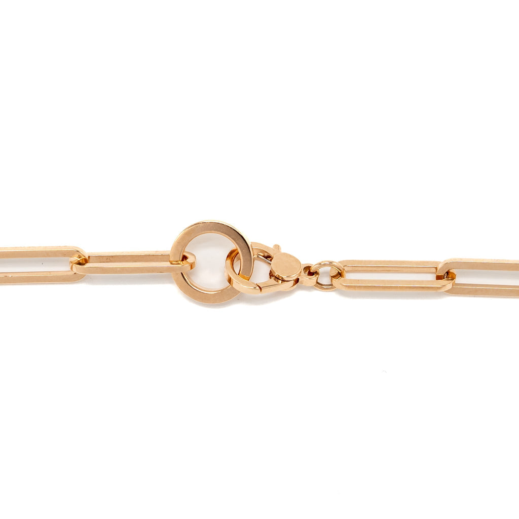 HERMES KELLY CHAINE DOUBLE BRACELET ROSE GOLD,DIAMONDS