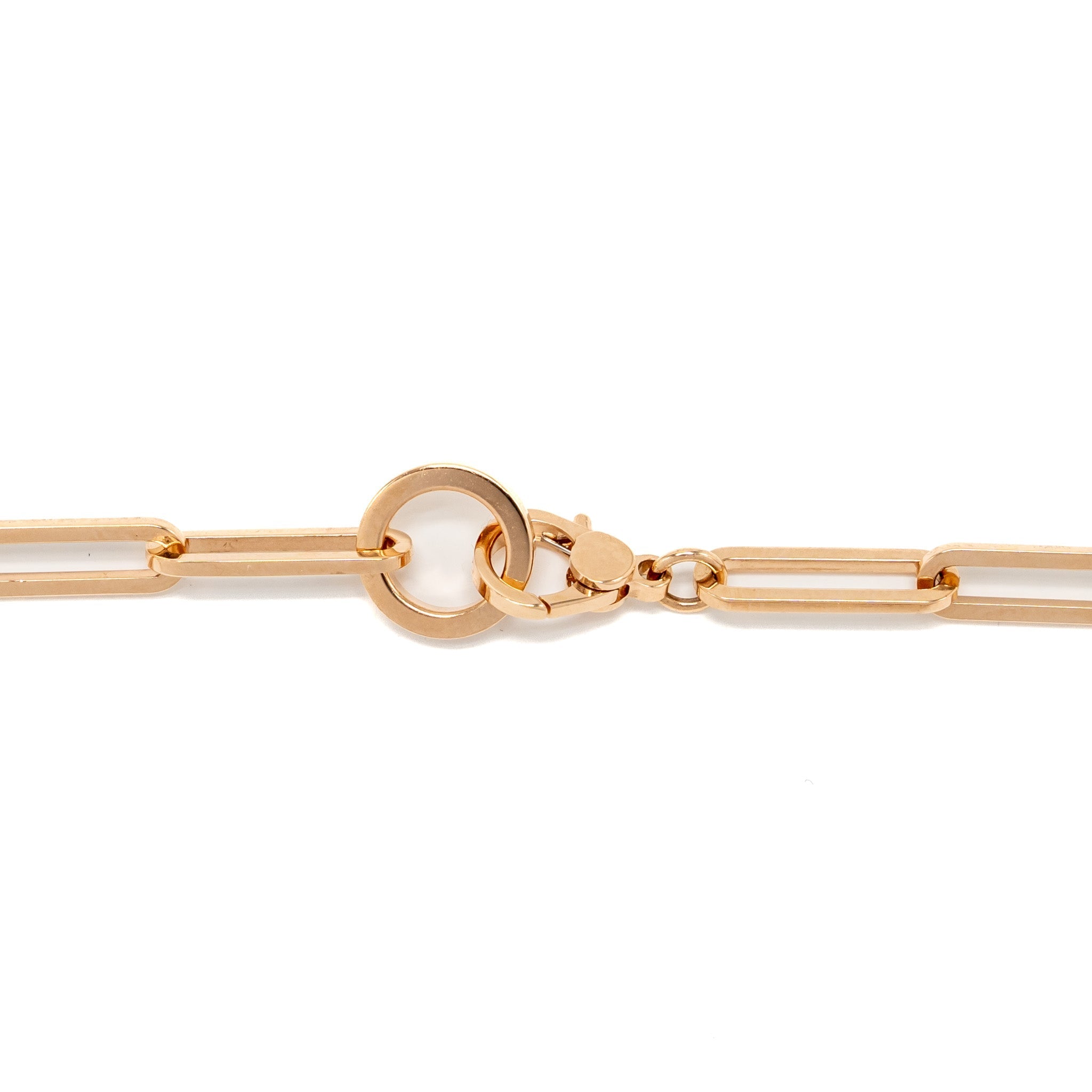 HERMES KELLY CHAINE DOUBLE BRACELET ROSE GOLD,DIAMONDS