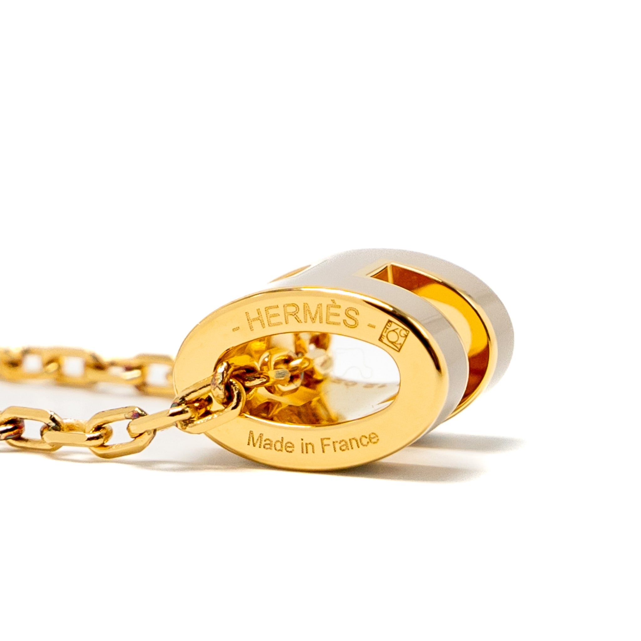 HERMES MINI POP H PENDANT MARRON GLACE GHW