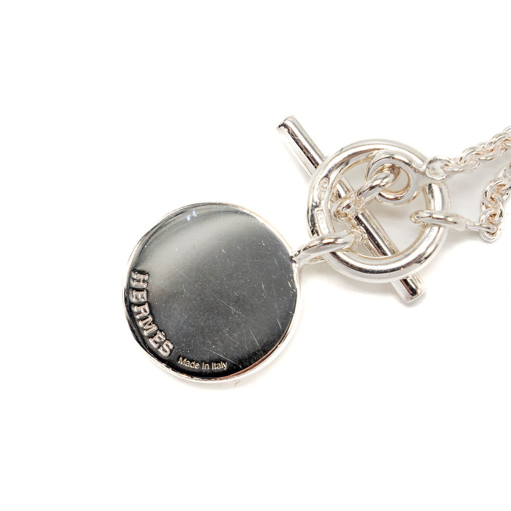 HERMES AMULETTES H EX-LIBRIS PENDANT STERLING SILVER