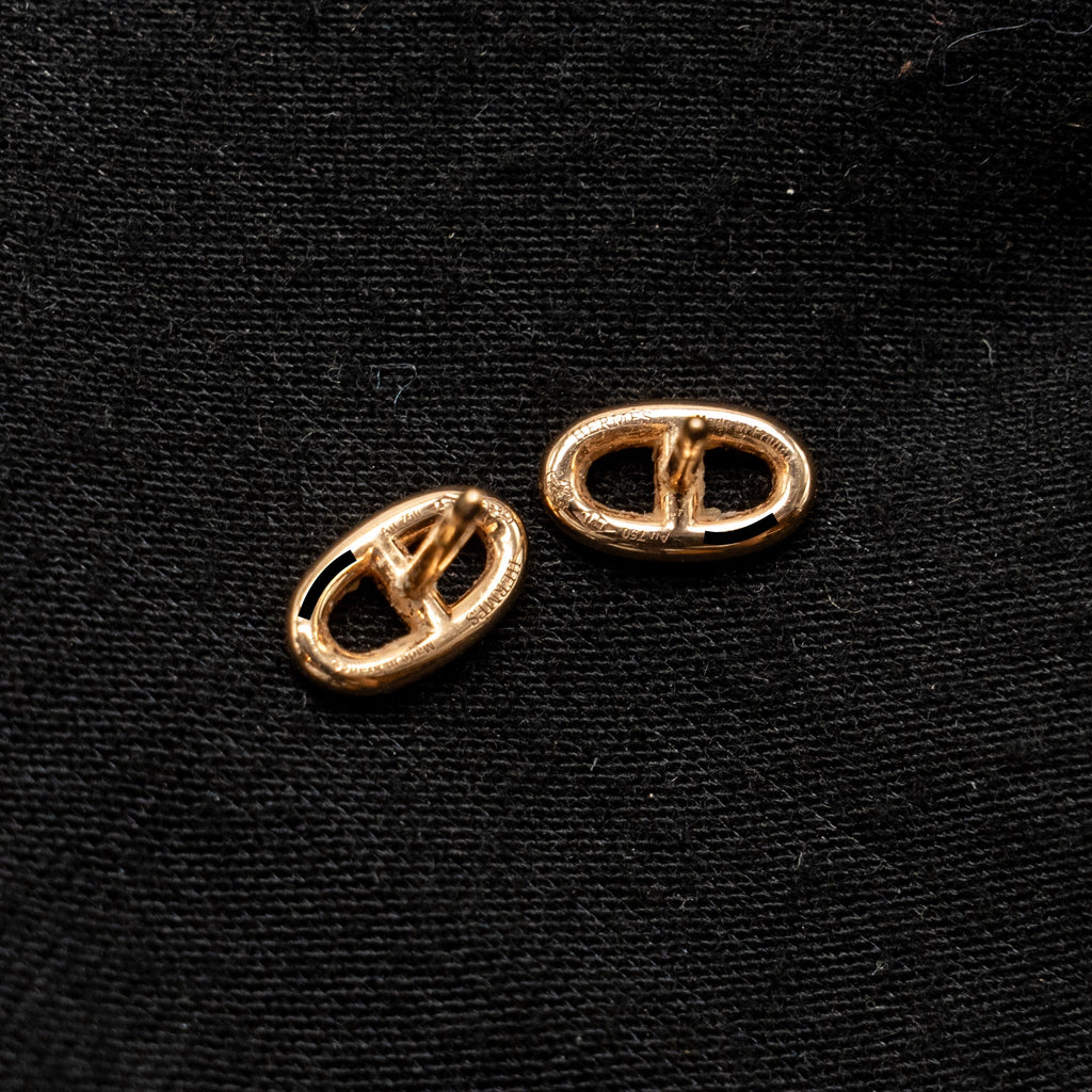 HERMES FARANDOLE EARRINGS ROSE GOLD