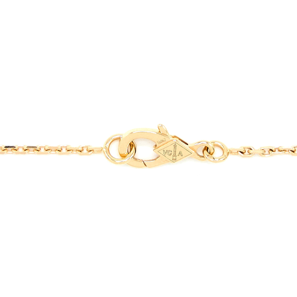 VAN CLEEF & ARPELS VINTAGE ALHAMBRA PENDANT GREY-MOTHER-OF-PEARL ROSE GOLD
