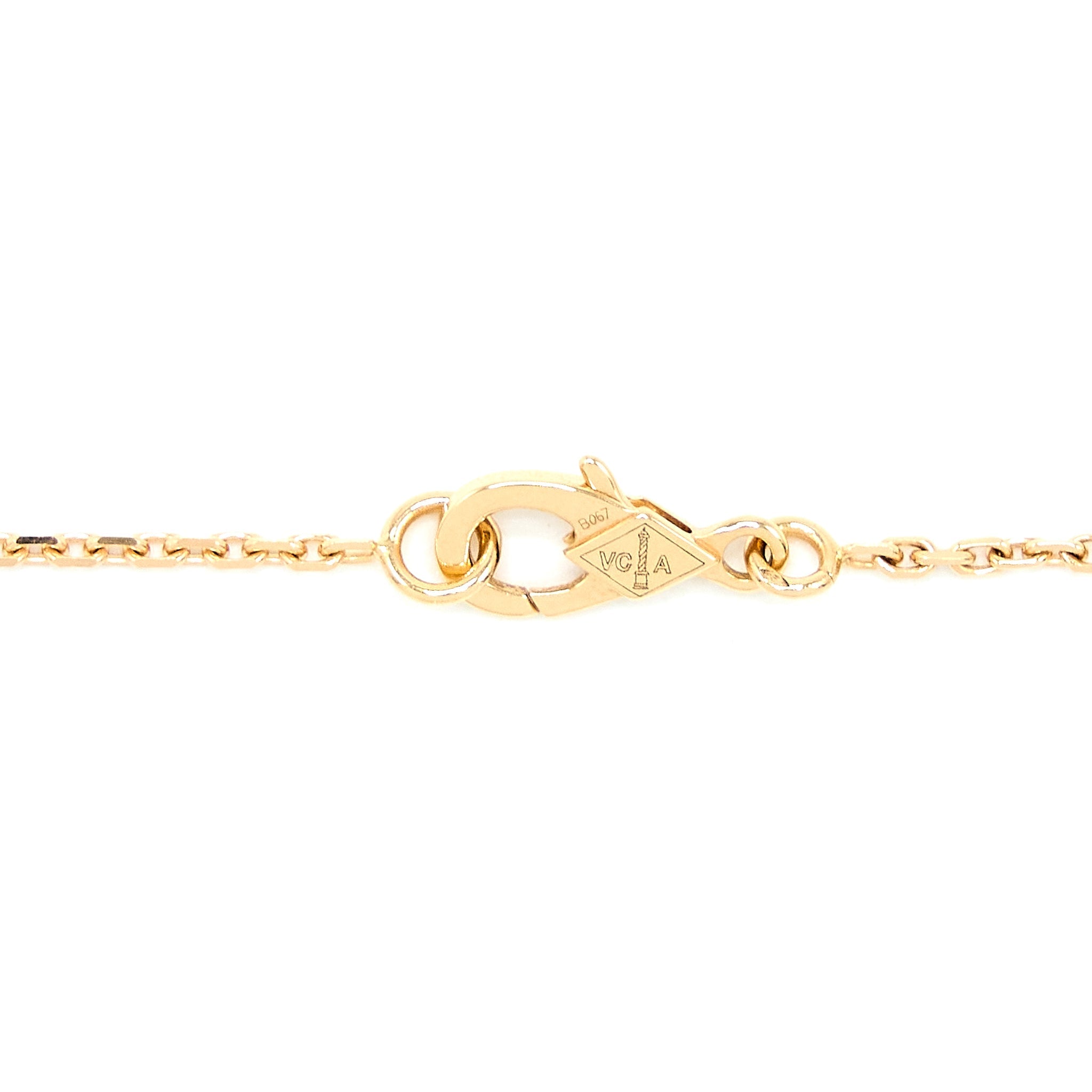 VAN CLEEF & ARPELS VINTAGE ALHAMBRA PENDANT GREY-MOTHER-OF-PEARL ROSE GOLD